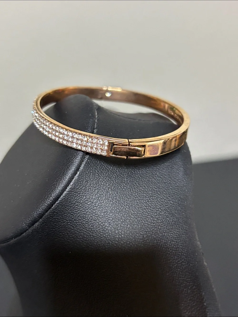 Kate Spade Pavé Crystal Bangle Bracelet in Rose Gold - Picture 3 of 7